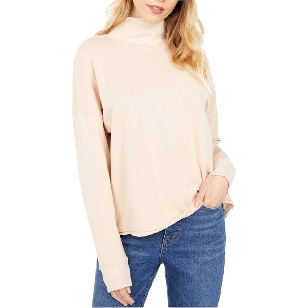 [Madewell] Hemp-Cotton Mockneck Sweatshirt Avalon Pink Medium